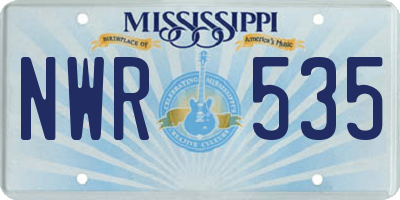 MS license plate NWR535