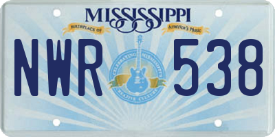 MS license plate NWR538