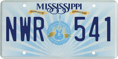MS license plate NWR541