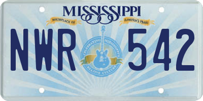 MS license plate NWR542