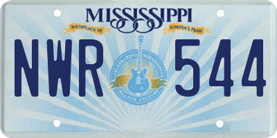 MS license plate NWR544