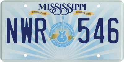 MS license plate NWR546