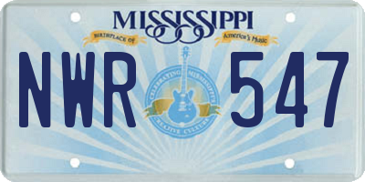 MS license plate NWR547