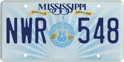 MS license plate NWR548