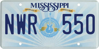 MS license plate NWR550