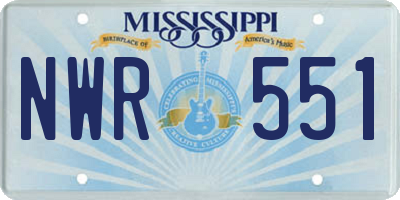 MS license plate NWR551