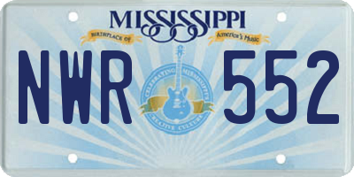 MS license plate NWR552