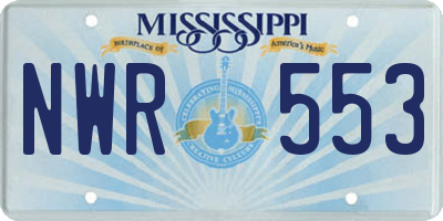 MS license plate NWR553