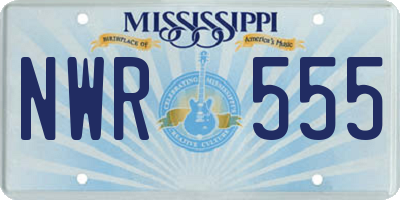 MS license plate NWR555