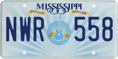 MS license plate NWR558