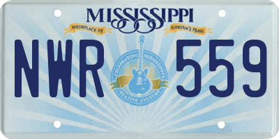 MS license plate NWR559