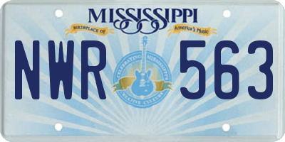 MS license plate NWR563