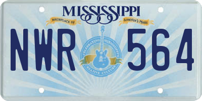 MS license plate NWR564