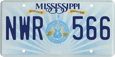 MS license plate NWR566