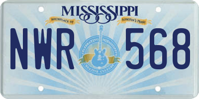 MS license plate NWR568