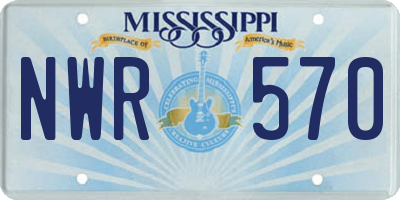 MS license plate NWR570