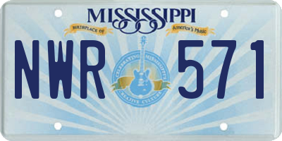 MS license plate NWR571