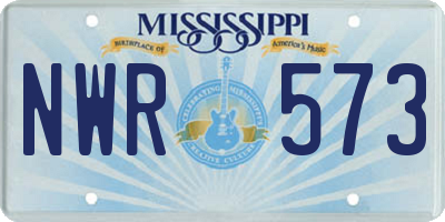 MS license plate NWR573