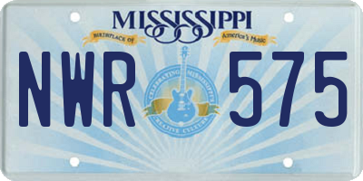 MS license plate NWR575