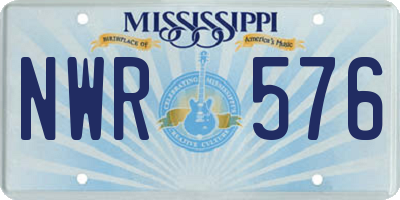 MS license plate NWR576