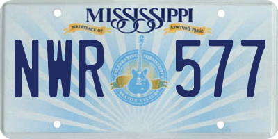MS license plate NWR577