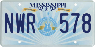 MS license plate NWR578