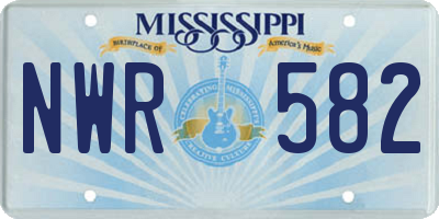 MS license plate NWR582