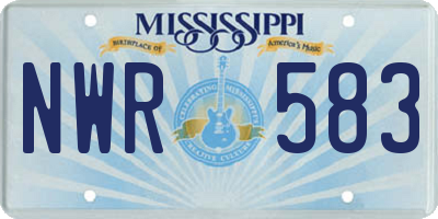 MS license plate NWR583