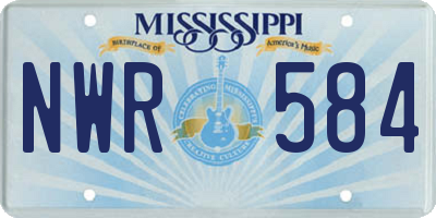 MS license plate NWR584