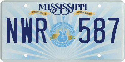 MS license plate NWR587