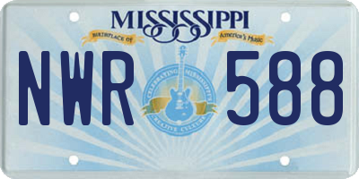 MS license plate NWR588