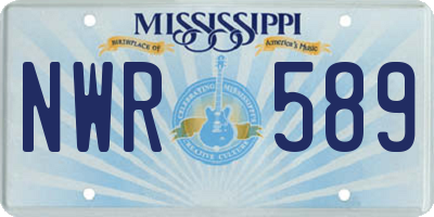 MS license plate NWR589