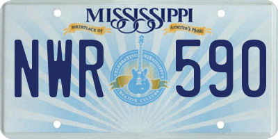 MS license plate NWR590