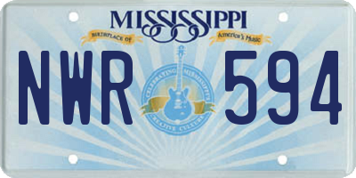 MS license plate NWR594