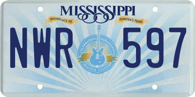 MS license plate NWR597