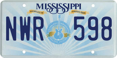 MS license plate NWR598