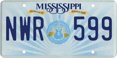 MS license plate NWR599