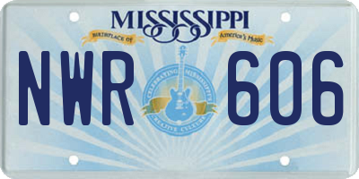 MS license plate NWR606