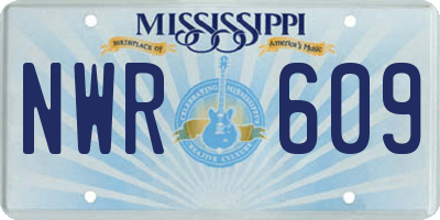 MS license plate NWR609