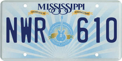 MS license plate NWR610