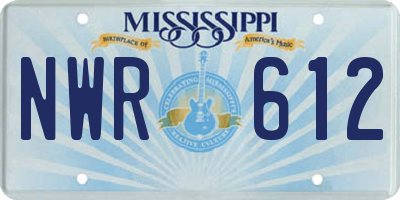 MS license plate NWR612