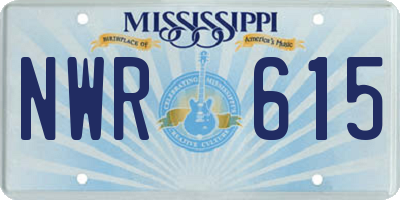 MS license plate NWR615