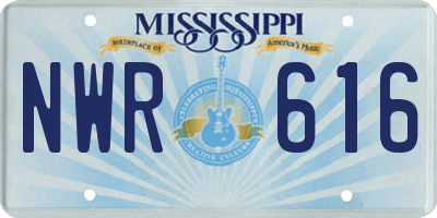 MS license plate NWR616
