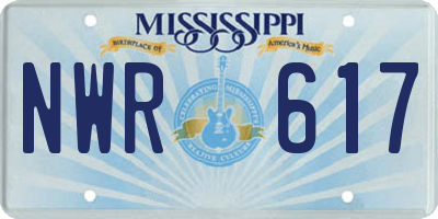 MS license plate NWR617