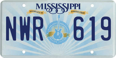MS license plate NWR619