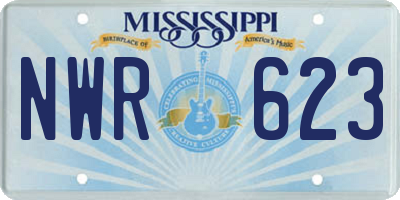 MS license plate NWR623