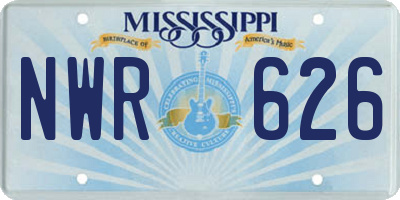 MS license plate NWR626