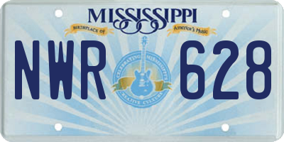 MS license plate NWR628