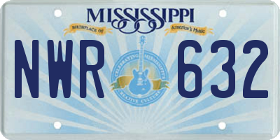 MS license plate NWR632