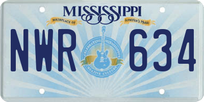 MS license plate NWR634